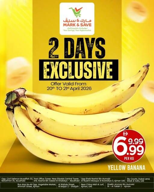 2-Days Exclusive from Mark & Save until 21st April