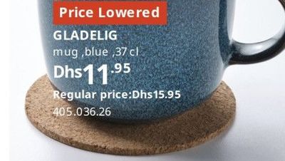 GLADELIG mug, blue, 37 cl