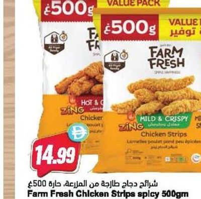 Farm Fresh Chicken Strips Spicy 500gm