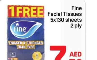 Fine Facial Tissues 5x130 sheets 2 ply