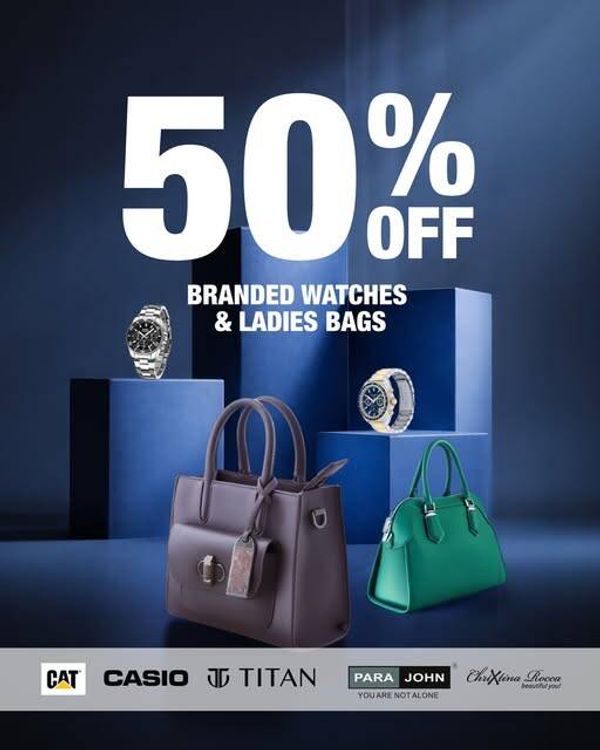 50% OFF On Branded Watches & Ladies’ Bags from Al Safeer Hypermarket until 22nd March