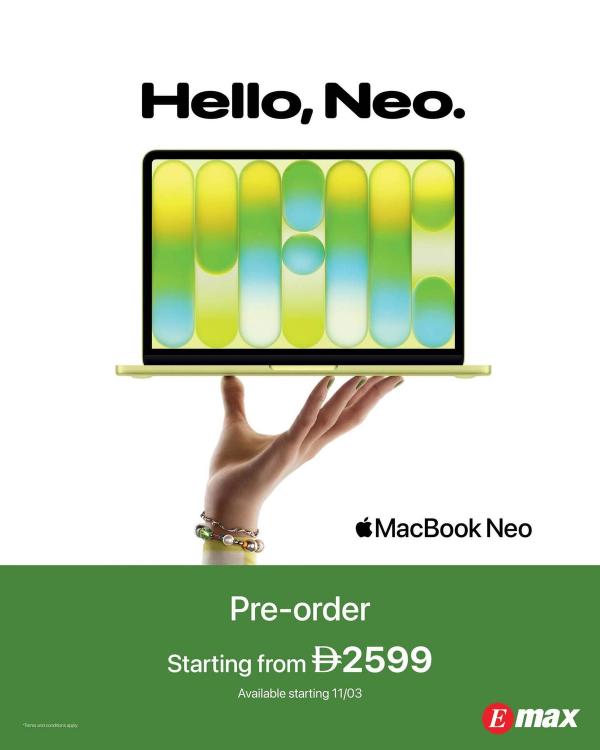 MacBook Neo Sale from Emax until 16th March