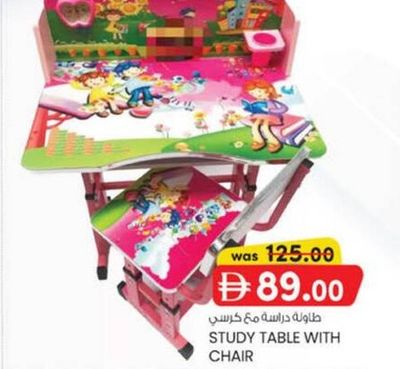 Study Table with Chair (Pink Fairy Design)