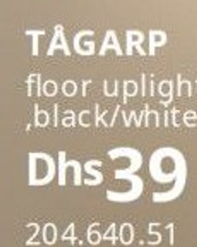 TÅGARP floor uplighter, black/white