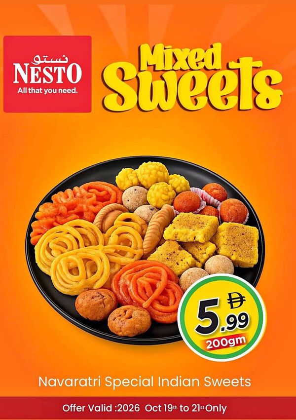 Mixed Sweets from Nesto until 21st October
