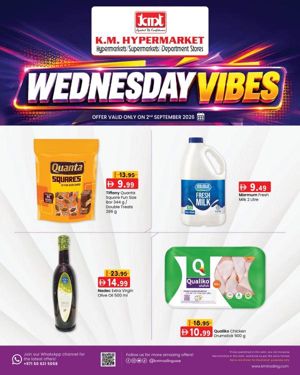 Wednesday Vibes from K.M. TRADING until 2nd September