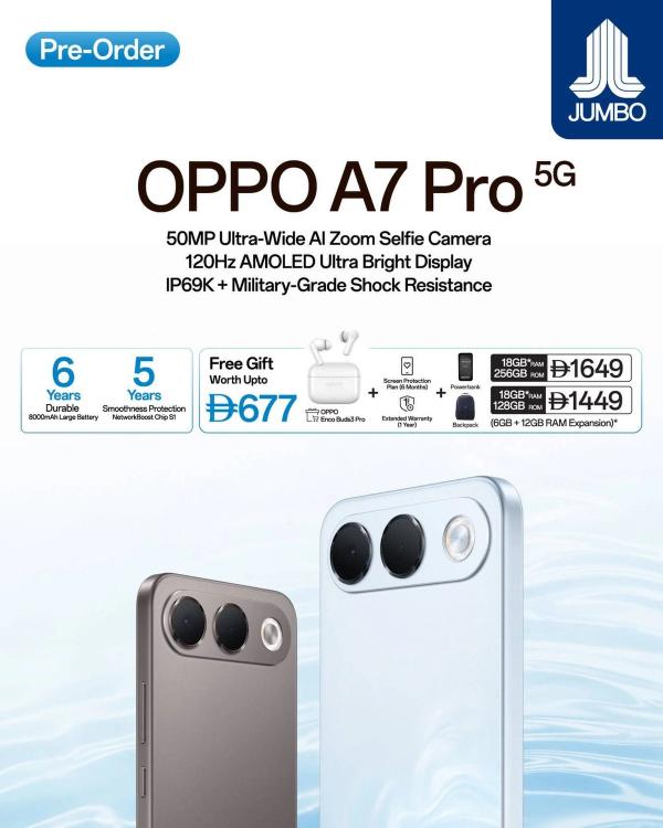 Sale On OPPO A7 Pro from Jumbo until 7th October
