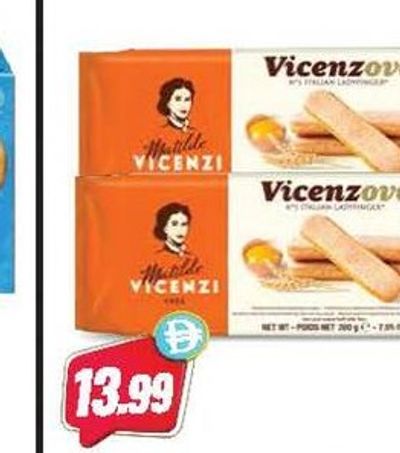Vicenzi Biscuit Long Finger 2x200gm