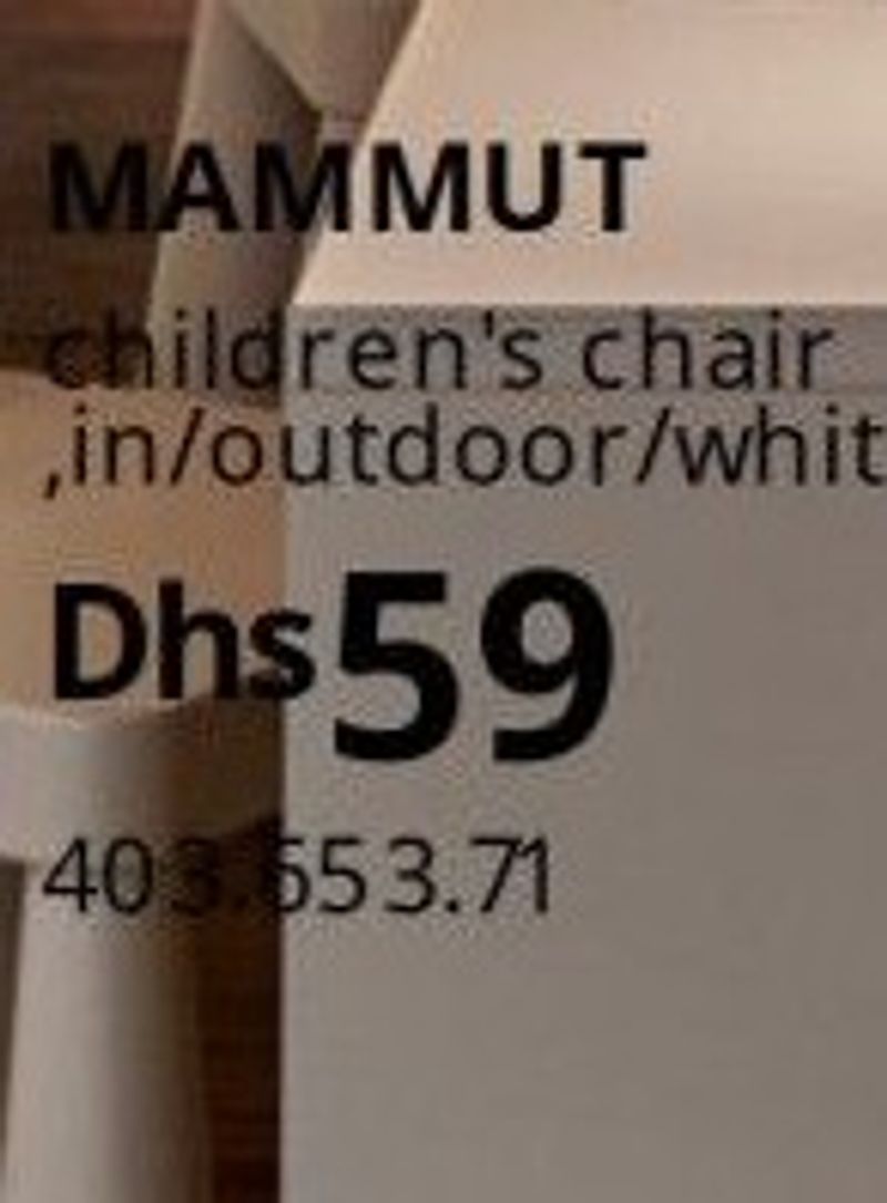 MAMMUT children's chair, in/outdoor, white