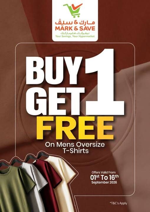 Buy 1 Get 1 Free from Mark & Save until 16th September