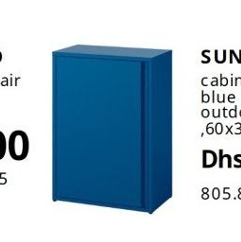 SUNDSÖ cabinet, dark blue outdoor/indoor, 60x35x86 cm
