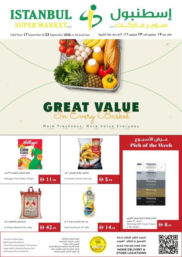 Great Value In Every Basket from Istanbul Supermarket until 23rd September