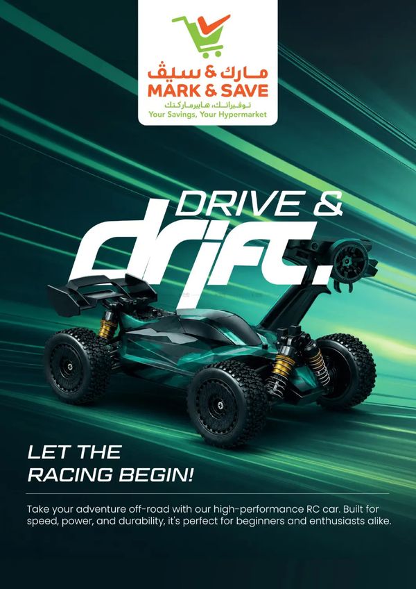 Drive & Drift from Mark & Save until 30th June