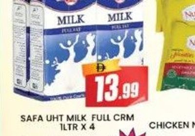 SAFA UHT MILK FULL CRM 1LTR X 4