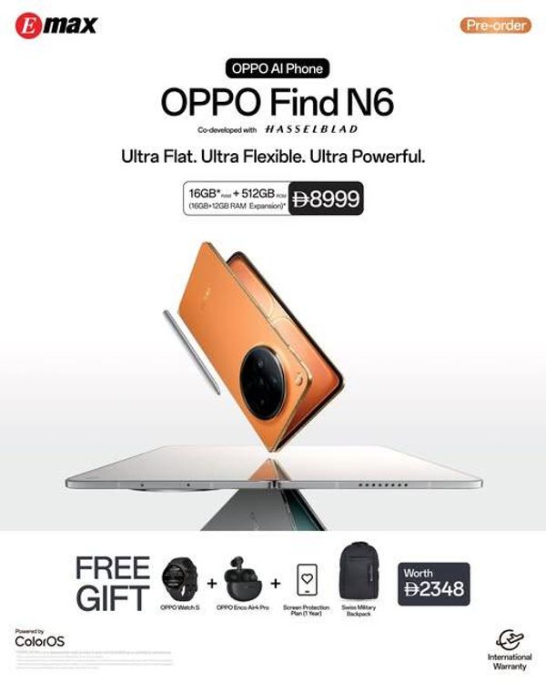 OPPO Find N6 Sale from Emax until 5th April