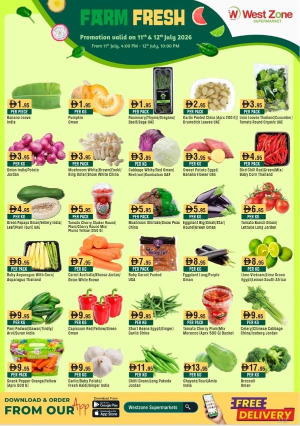 Farm Fresh from West Zone until 12th July