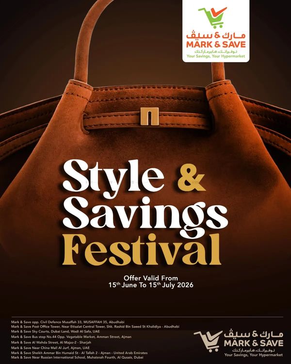 Style Savings Festival from Mark & Save until 15th July