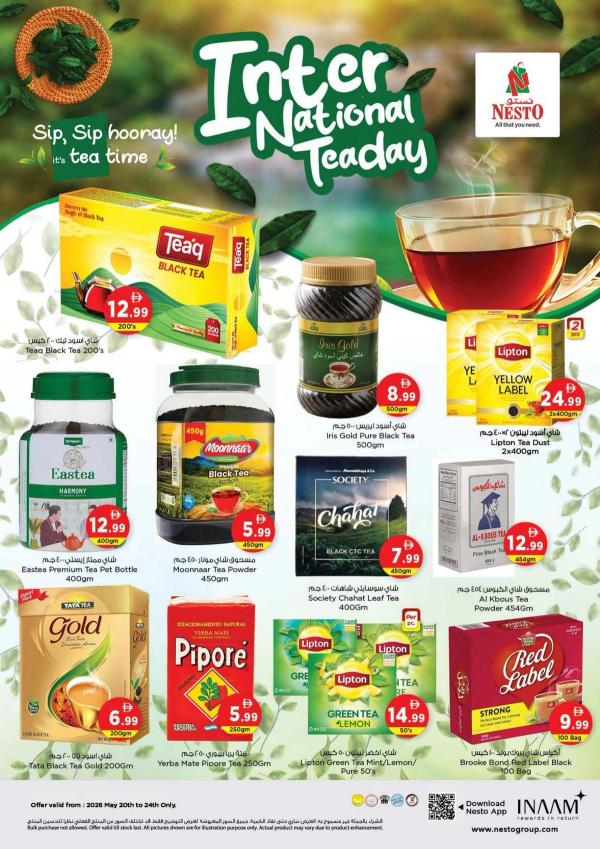 Enter National Tea day from Nesto until 24th May