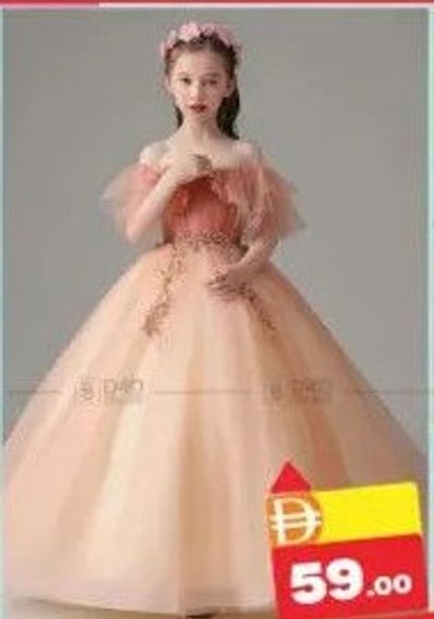 Girls Fancy Frock Long