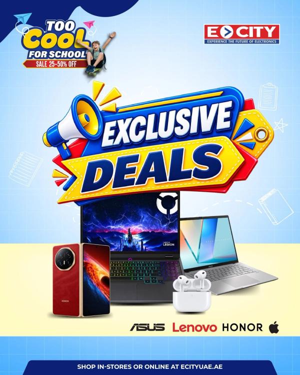 Exclusive Deals from ECity until 31st August