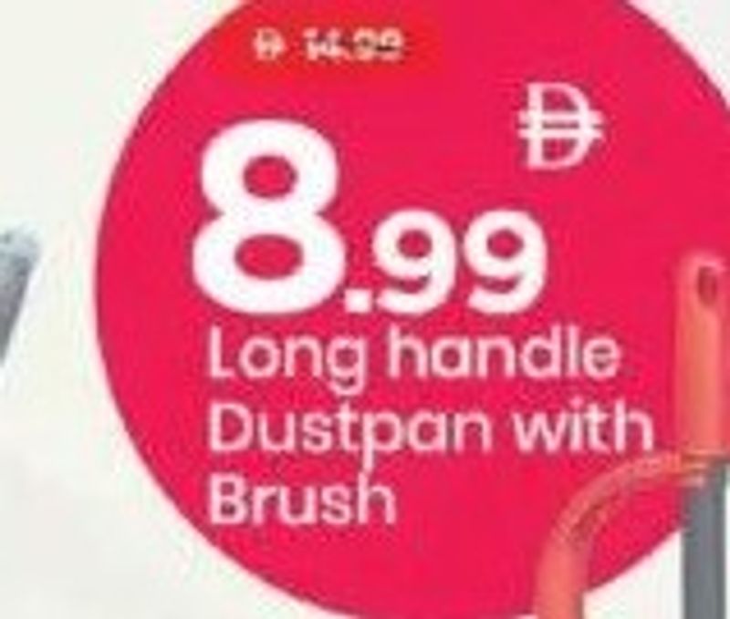 Long handle Dustpan with Brush