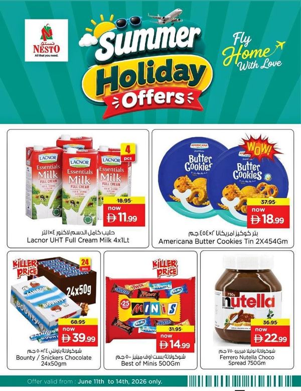 Summer Holiday Offers from Nesto until 14th June