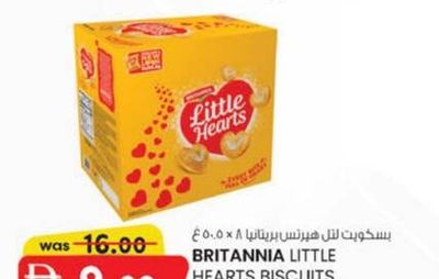 BRITANNIA LITTLE HEARTS BISCUITS 50.5 g X 8 PCS