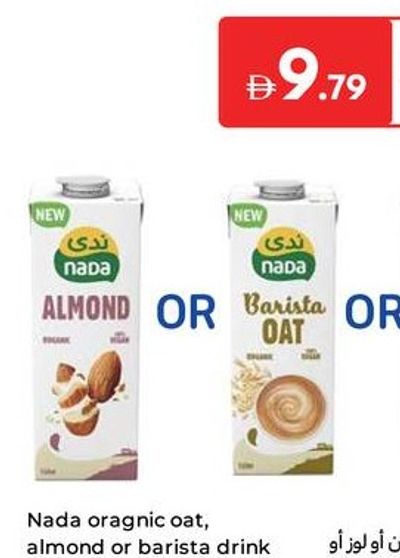 Nada organic oat, almond or barista drink 1L