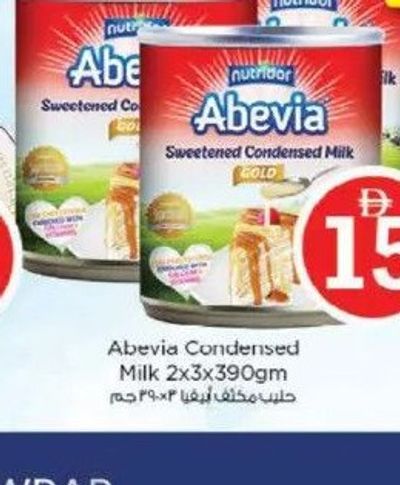 Abevia Condensed Sweetened Milk 2x3x390gm
