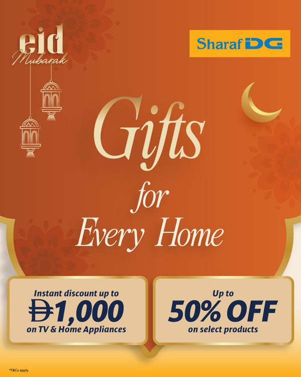 Gifts For Every Home from Sharaf DG until 31st May