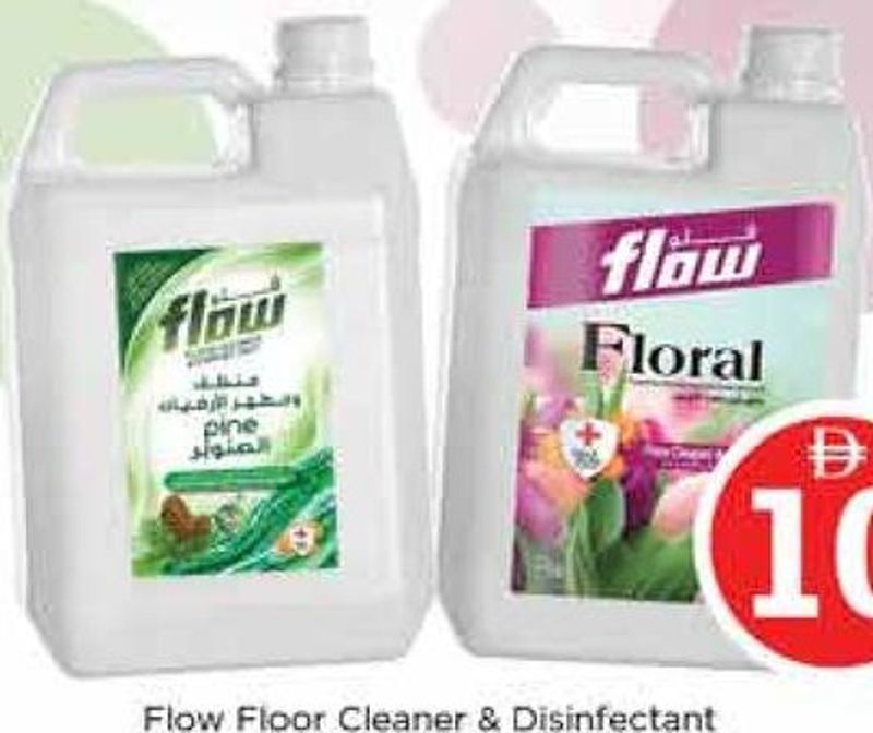 Flow Floor Cleaner & Disinfectant 5Ltr asstd.