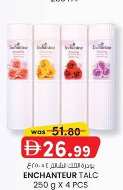 ENCHANTEUR TALC 250 g X 4 PCS