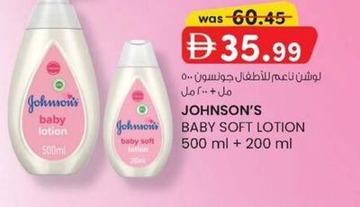 JOHNSON'S BABY SOFT LOTION 500 ml + 200 ml