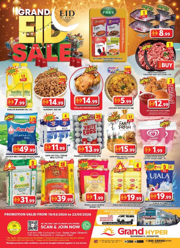 Weekend Deals - Grand Hyper Muhaisnah from Grand Hypermarket until 22nd March