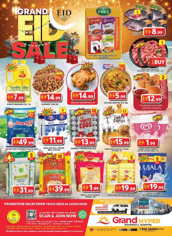 Weekend Deals - Grand Hyper Muhaisnah from Grand Hypermarket until 22nd March