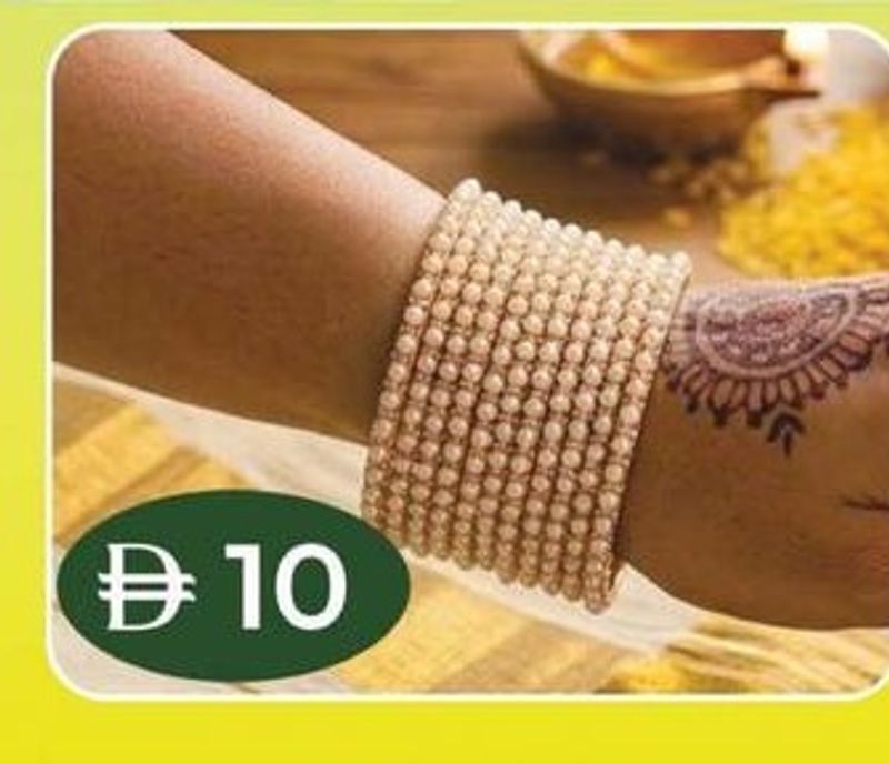 Ladies Pearl Beaded Bangles Set