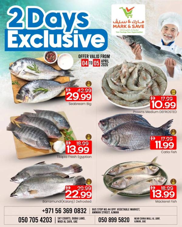 2-Days Exclusive from Mark & Save until 5th April