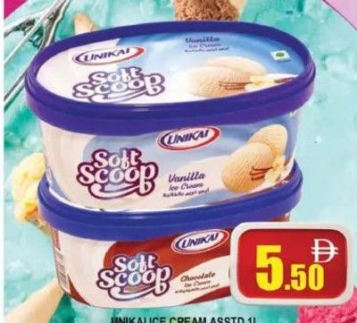 Unikai Ice Cream Asstd 1L