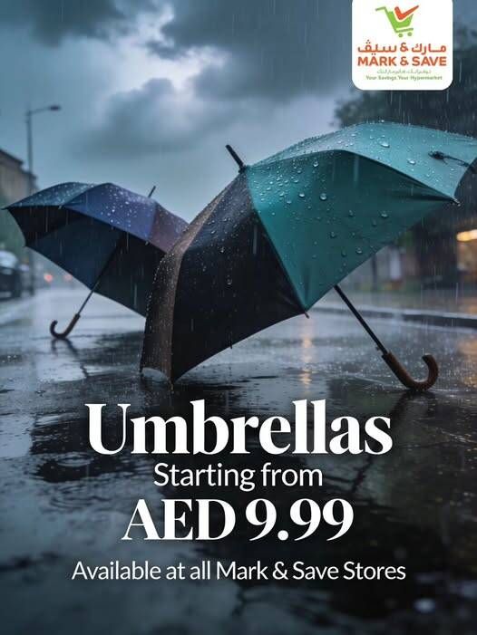 Umbrella Sale from Mark & Save until 31st March