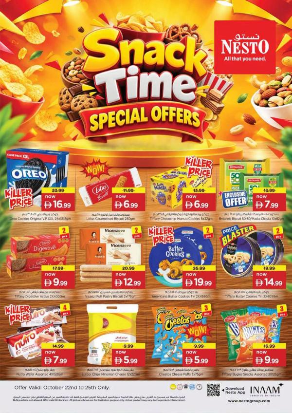 Snack Time from Nesto until 25th October