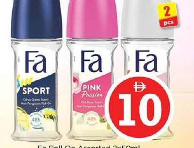Fa Roll On Assorted 2x50ml