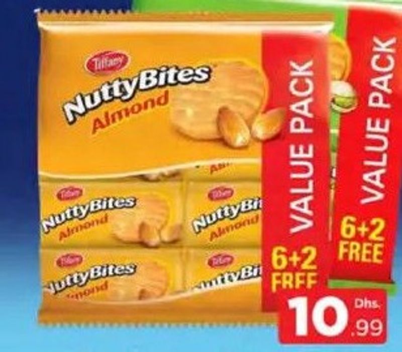 Tiffany Nuttybites Biscuit 8x81gm Asstd