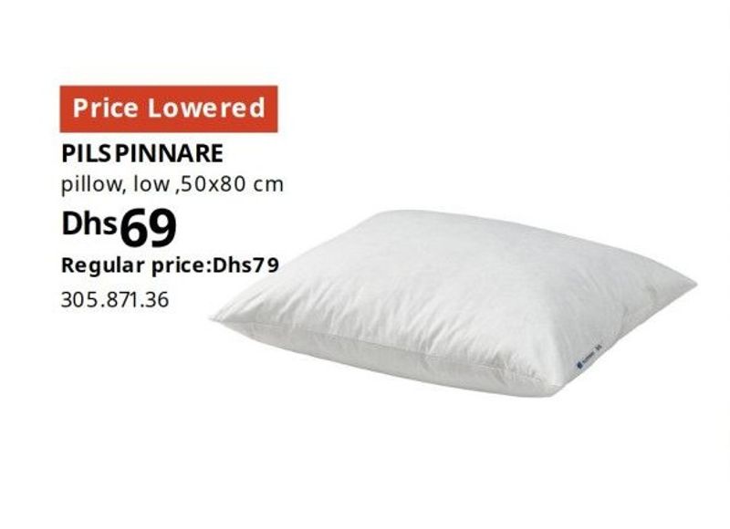 PILSPINNARE pillow, low, 50x80 cm