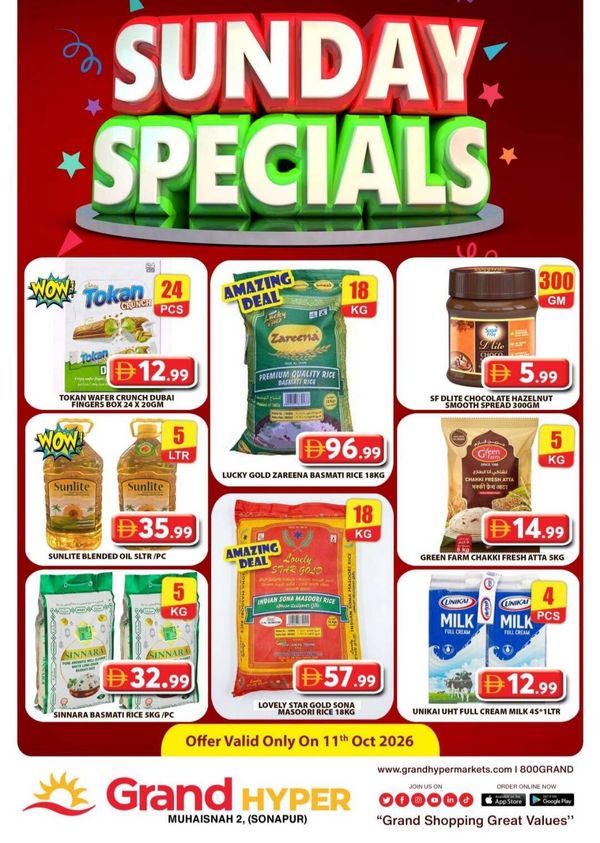 Sunday Specials