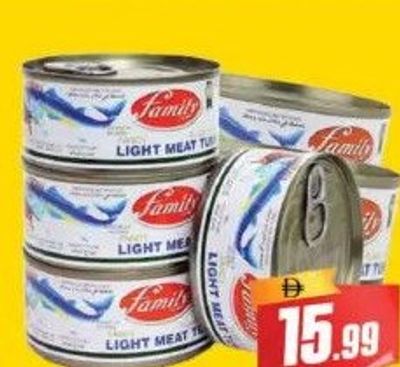 FAMILY LIGHT MEAT TUNA FLAKE 185GM X 6