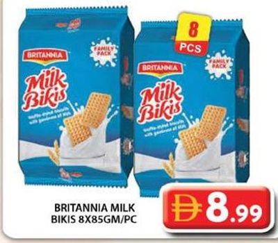 BRITANNIA MILK BIKIS 8X85GM/PC