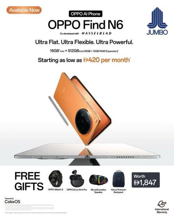 OPPO Find N6 Sale from Jumbo until 21st April