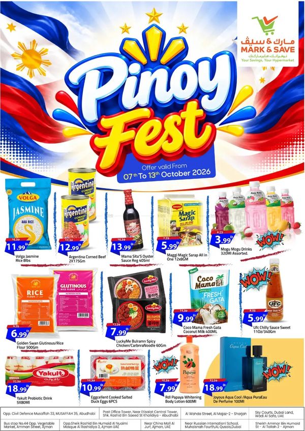 Pinoy Fest from Mark & Save until 13th October