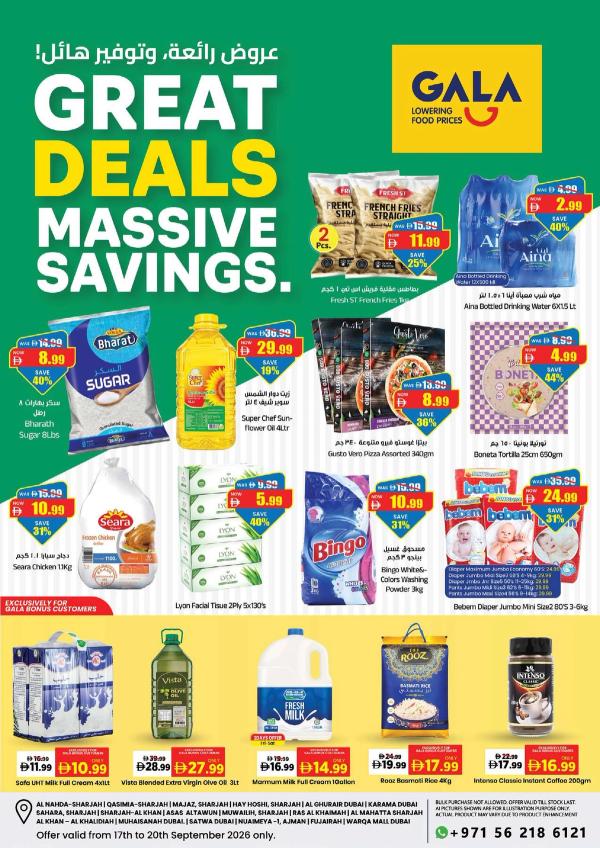 Great Deals Massive Savings from Gala Supermarket until 20th September