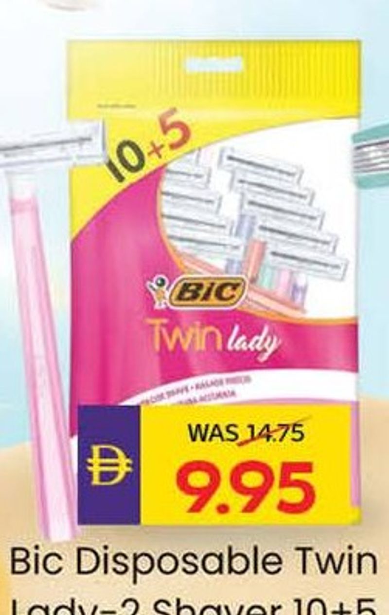 Bic Disposable Twin Lady-2 Shaver 10+5
